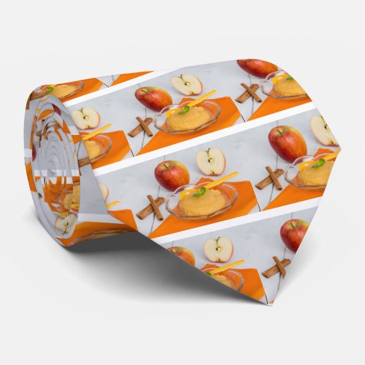 Applesauce mit Zimt und Orangenlöffel Krawatte (Gerollt)