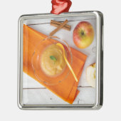 Applesauce mit Zimt und Orangenlöffel Ornament Aus Metall (Links)