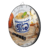 Applesauce with cinnamon in stoneware bowl dartscheibe (Vorderseite rechts)