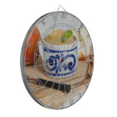 Applesauce with cinnamon in stoneware bowl dartscheibe (Vorderseite Links)