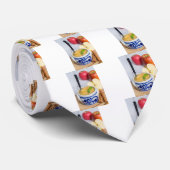 Applesauce with cinnamon in stoneware bowl krawatte (Gerollt)