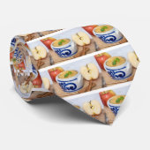 Applesauce with cinnamon in stoneware bowl krawatte (Gerollt)