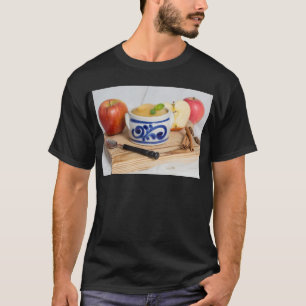 Applesauce with cinnamon in stoneware bowl T-Shirt