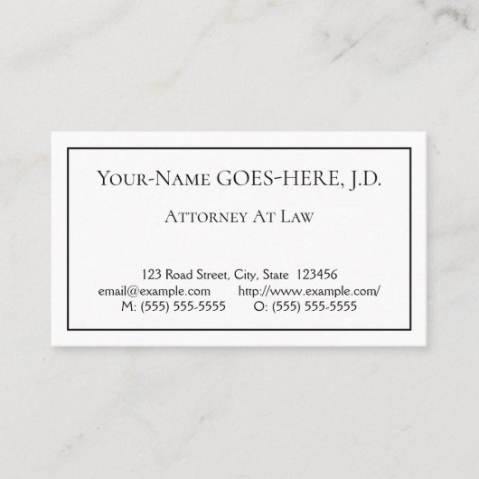 Applet, Berufliche Visitenkarte (Vorderseite)