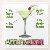Appletini alias Apple Martini Cocktail Recia Glasuntersetzer (Vorderseite)