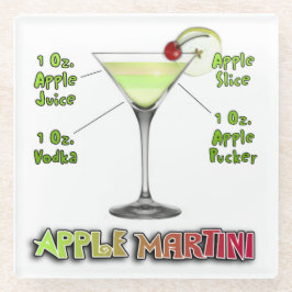 Appletini alias Apple Martini Cocktail Recia Glasuntersetzer