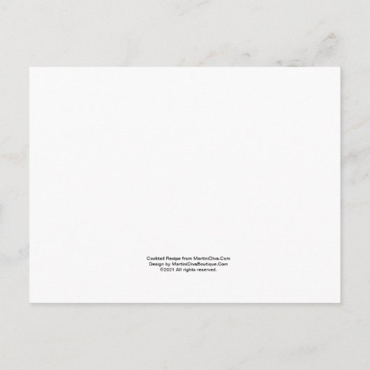 Appletini alias Apple Martini Cocktail Recia Postkarte (Rückseite)