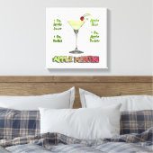 Appletini - Apple Martini Cocktail Rezept 12"x12" Leinwanddruck (Insitu (Schlafzimmer))