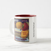 Appleton Apfel-Frucht-Aufkleber Zweifarbige Tasse (Vorderseite Links)