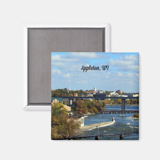 Appleton, landschaftliches WI-Foto Magnet (Vorderseite/Rückseite)