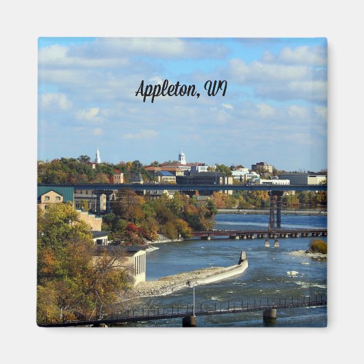 Appleton, landschaftliches WI-Foto Magnet (Vorne)