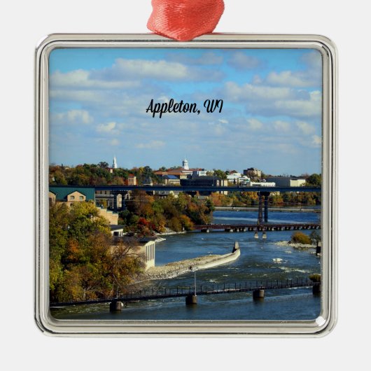 Appleton, Landschaftsbild von Wisconsin Silbernes Ornament (Vorne)