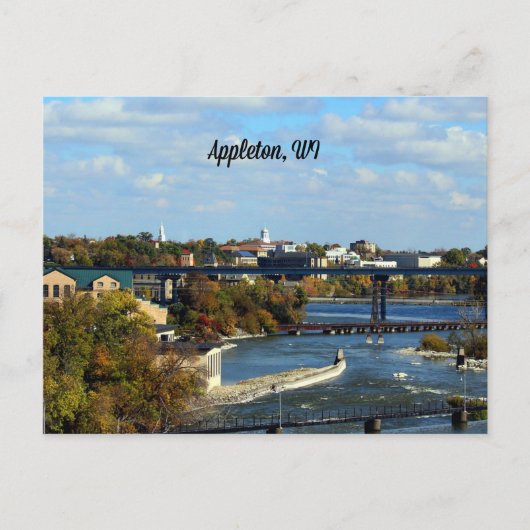 Appleton, Landschaftsbild Wisconsin Postkarte (Vorderseite)