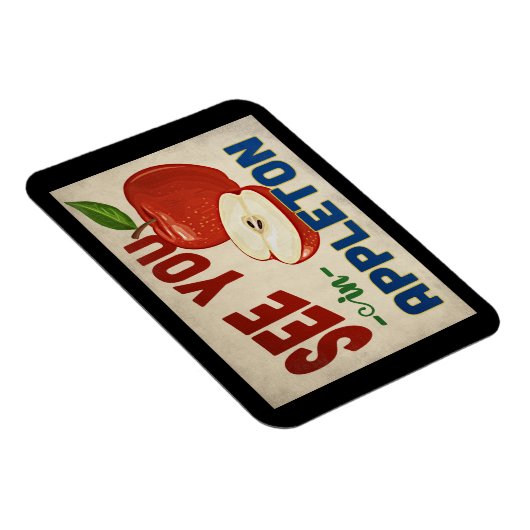 Appleton Wisconsin Apple - Vintage Travel Magnet (Rechte Seite)