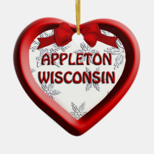 Appleton Wisconsin Herz - Weihnachtsschmuck