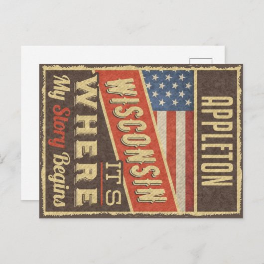 Appleton Wisconsin Postkarte (Vorne/Hinten)
