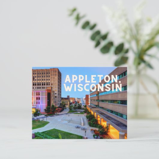 Appleton, Wisconsin Postkarte (Stehend Vorderseite)