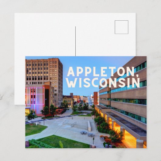 Appleton, Wisconsin Postkarte (Vorne/Hinten)