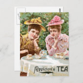 Appletons Tee Vintages Getränk und Kunst Postkarte (Vorne/Hinten)