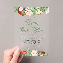 Appley Ever After Apple Bridal Shower Acryleinladungen