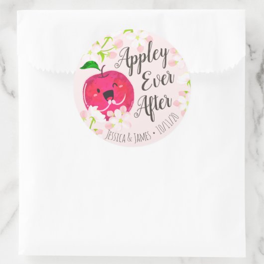 Appley Ever After - Apple Pub Runder Aufkleber (Tasche)