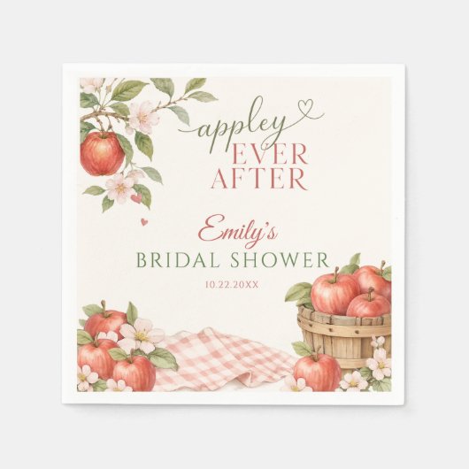 Appley EVER AFTER Brautparty Serviette (Vorderseite)