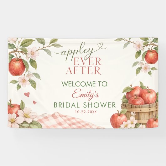 Appley EVER AFTER Brautparty-Willkommensgruß Banner (Horizontal)