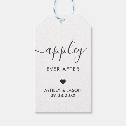 Appley ever After, Caramel Apple, Wedding Geschenkanhänger (Vorderseite)