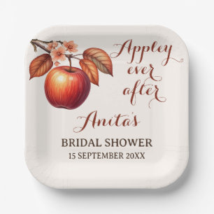Appley Ever After Herbst-Hochzeitsdusche Pappteller