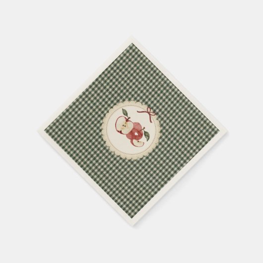 Appley Ever After vintage Gingham Serviette (Ecke)