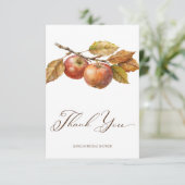 Appley immer nach Apfelfall Brautparty Dankeskarte (Stehend Vorderseite)