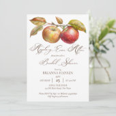 Appley immer nach Apfelfall Brautparty Einladung (Stehend Vorderseite)