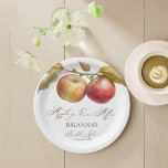Appley immer nach Apfelfall Brautparty Pappteller<br><div class="desc">Appley immer nach dem Fall von Apfel Brautparty mit Monogramm personalisierte Papier Teller Vorlage personalisierten Brautparty Tisch Dekoration,  ein Paar Äpfel auf einem Zweig elegante Kalligraphie fallen themed Brautparty Custom Teller,  ein schönes Fall Brautparty Thema leicht zu machen und die Dekoration</div>