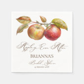 Appley immer nach Apfelfall Brautparty Serviette (Vorderseite)