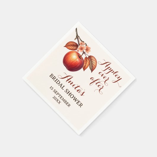 Appley immer nach Fall Brautparty Serviette (Ecke)