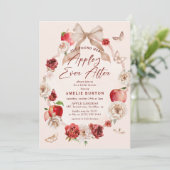 Appley immer nach floralem Brautparty Einladung (Stehend Vorderseite)