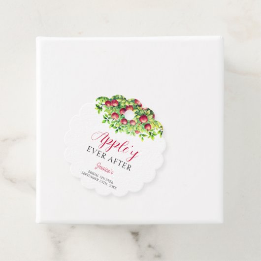 Appley je nach Apple Fall Brautparty Geschenkanhänger (Beispiel)