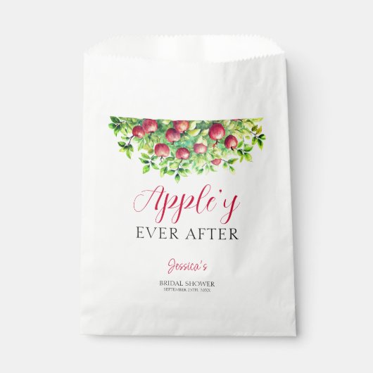 Appley je nach Apple Fall Brautparty Geschenktütchen (Vorderseite)