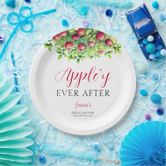 Appley je nach Apple Fall Brautparty Pappteller (Party)