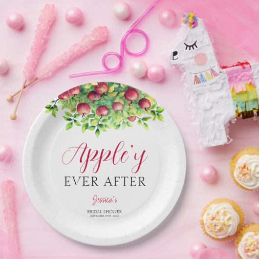 Appley je nach Apple Fall Brautparty Pappteller (Party)