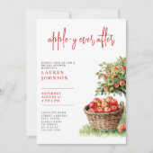Appley je nach rustikalem kalligrafischem Brautpar Einladung (Vorderseite)