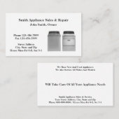 Appliance Sales and Repair Service-Visitenkarte Visitenkarte (Vorne/Hinten)