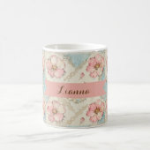 Applikations-Blumen-Patchwork Kaffeetasse (Mittel)