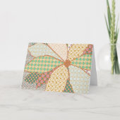 Applique pointsetta feiertagskarte (Vorderseite)