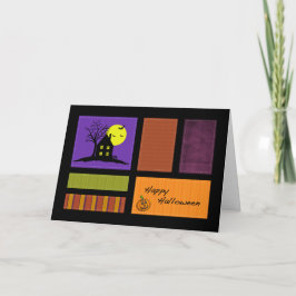 Applique Style Patchwork Halloween-Karte Karte