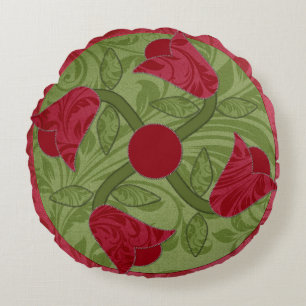 Applique Tulip Drehung Rundkissen Rundes Kissen