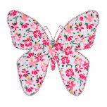 Appliter Stoff Schmetterling Blumenrosa Freistehende Fotoskulptur<br><div class="desc">Original - von YANKAdesigns!</div>