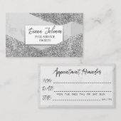 Appointment Reminder Abstract White Color Texture Visitenkarte (Vorne/Hinten)