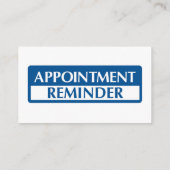 Appointment Reminder Cards - Dark Blue Telefonnummerkarte (Rückseite)