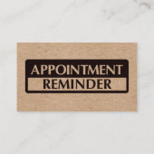 Appointment Reminder Cards - Kraft Color Telefonnummerkarte (Rückseite)
